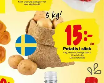 City Gross Potatis i säck erbjuda