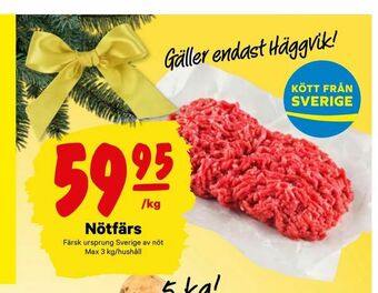 City Gross Nötfärs erbjuda