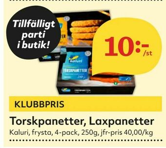 Hemköp Torskpanetter, Laxpanetter erbjuda