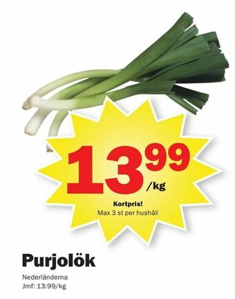 Pekås Purjolök erbjuda