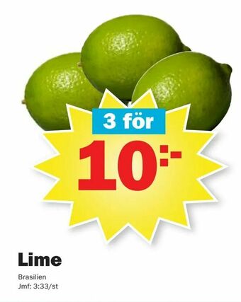 Pekås Lime erbjuda