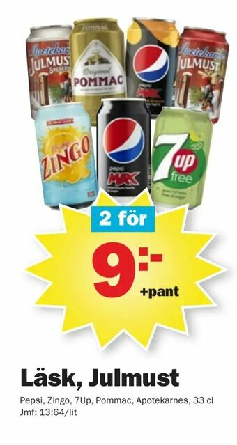 Pekås Läsk, Julmust erbjuda