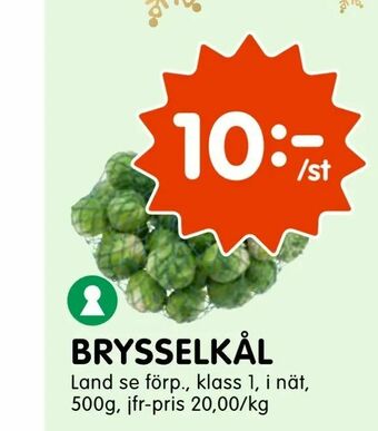 Tempo Brysselkål erbjuda