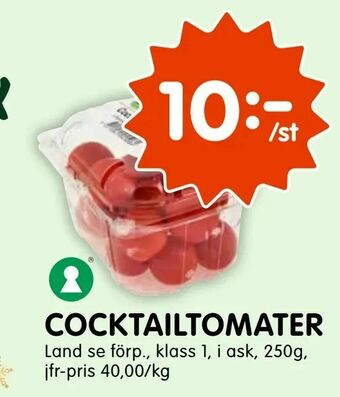 Tempo Cocktailtomater erbjuda