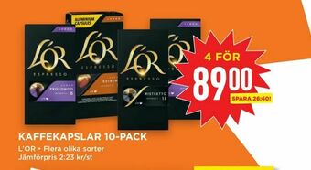 Willys Kaffekapslar 10-pack erbjuda