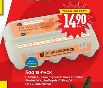 Willys Hemma Ägg 15-pack erbjuda