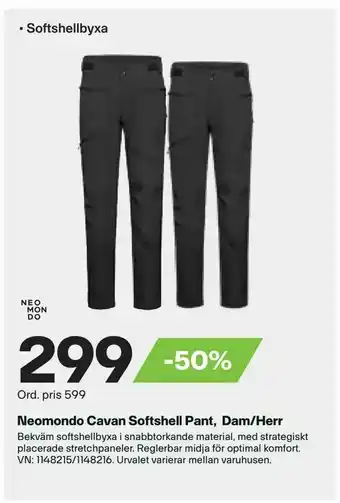 XXL Neomondo Cavan Softshell Pant, Dam/Herr erbjuda