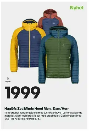 XXL Haglöfs Zed Mimic Hood Men, Dam/Herr erbjuda