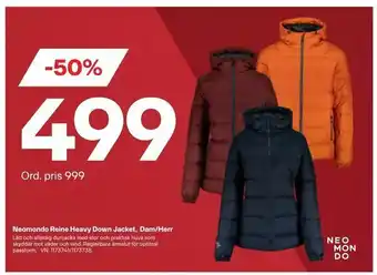 XXL Neomondo Reine Heavy Down Jacket, Dam/Herr erbjuda