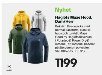 XXL Haglöfs Maze Hood, Dam/Herr erbjuda
