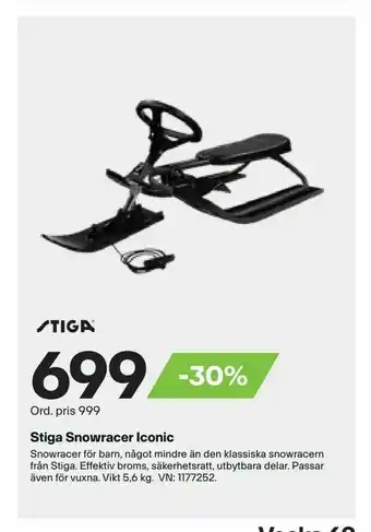XXL Stiga Snowracer Iconic erbjuda