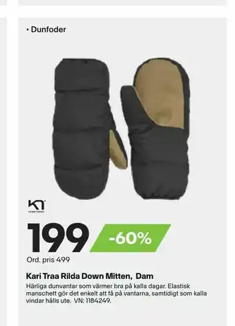 XXL Kari Traa Rilda Down Mitten, Dam erbjuda
