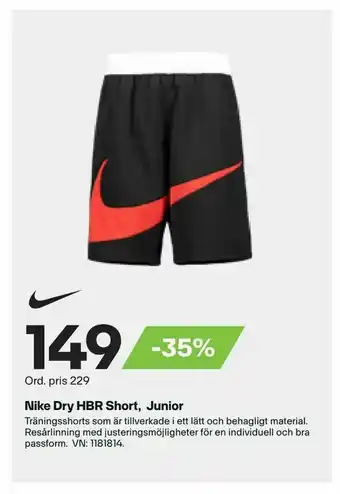 XXL Nike Dry HBR Short, Junior erbjuda