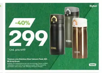 XXL Thermos Jmy Stainless Steel Vakuum Flask 350 Ml Army Green erbjuda