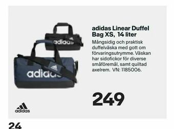 XXL adidas Linear Duffel Bag XS, 14 liter erbjuda