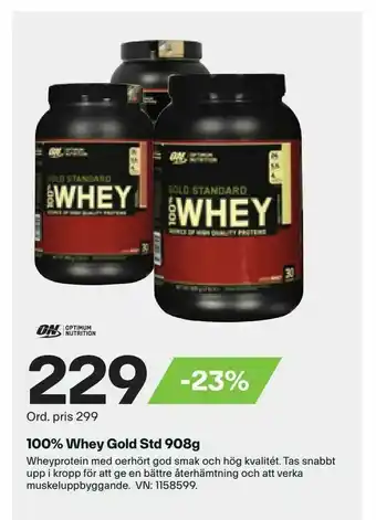 XXL 100% Whey Gold Std 908g erbjuda