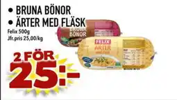Din Mat • BRUNA BÖNOR ÄRTER MED FLÄSK erbjuda
