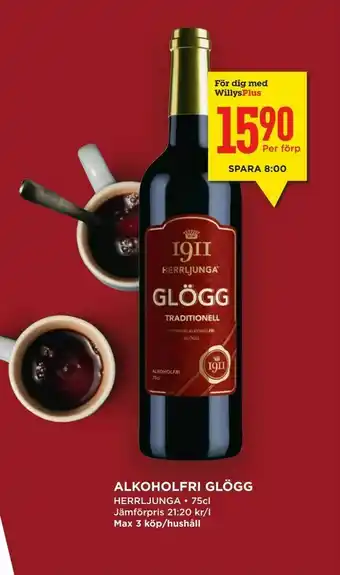 Willys Hemma Alkoholfri glögg erbjuda