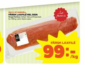 Coop Färsk laxfilé erbjuda