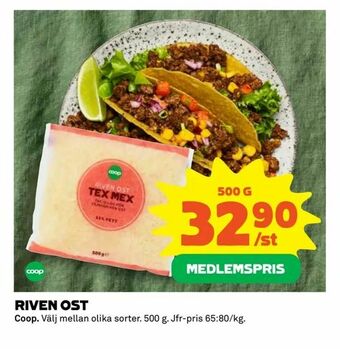 Coop Extra Riven ost erbjuda