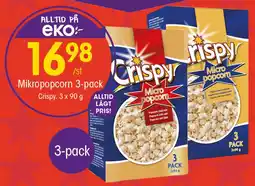 EKO CRISPY Mikropopcorn 3-pack erbjuda