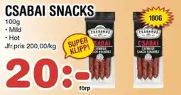 Nya Pulsen Csabai snacks erbjuda