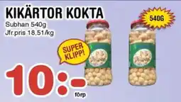 Nya Pulsen SUBHAN Kikärtor kokta erbjuda