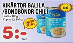Nya Pulsen CORTAS Kikärtor balila /bondbönor chili erbjuda
