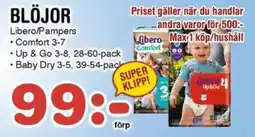 Nya Pulsen LIBERO Blöjor erbjuda