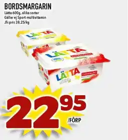 Nya Pulsen LÄTTA Bordsmargarin erbjuda