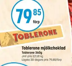 Eurocash TOBLERONE Mjölkchoklad erbjuda
