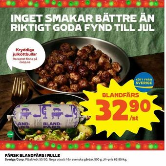 Coop Konsum FÄRSK BLANDFÄRS I RULLE erbjuda
