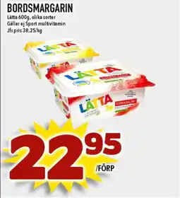 Matdax LÄTTA Bordsmargarin erbjuda
