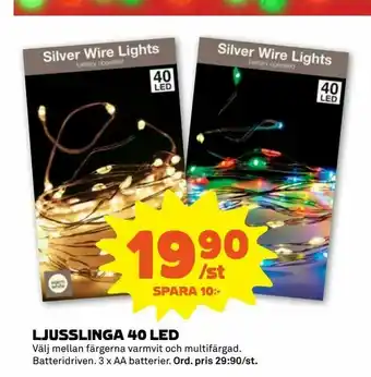 Stora Coop Ljusslinga 40 led erbjuda
