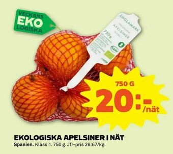 Stora Coop Ekologiska apelsiner i nät erbjuda