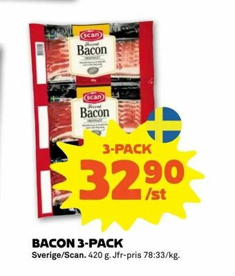 Stora Coop Bacon 3-pack erbjuda
