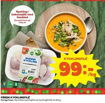 Coop FÄRSK KYCKLINGFILÉ erbjuda