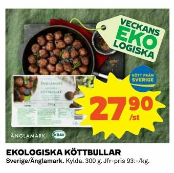 Coop Ekologiska köttbullar erbjuda