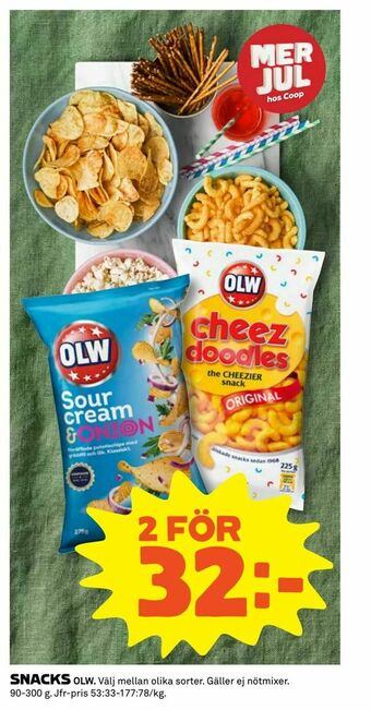 Coop Extra Snacks erbjuda