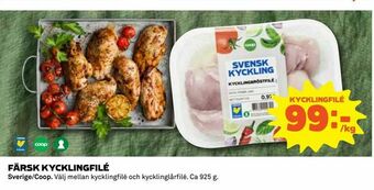 Coop Konsum Färsk kycklingfilé erbjuda