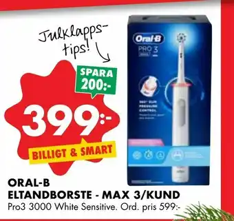 ÖoB Oral-b eltandborste - max 3/kund erbjuda