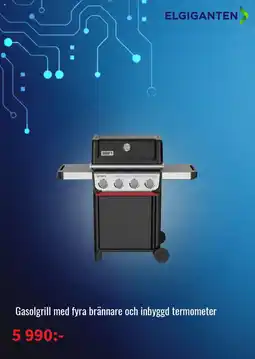 NetOnNet ELGIGANTEN Gasolgrill med fyra brännare och inbyggd termometer erbjuda