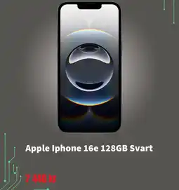 CDON Apple iphone 16e 128gb svart erbjuda
