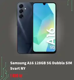 CDON SAMSUNG A16 128gb 5g dubbla sim svart ny erbjuda