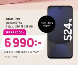 Elon SAMSUNG Mobiltelefon galaxy s24 fe 128 gb erbjuda
