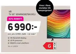 Elon LG Tv 65" 65nano81t6a.aeu erbjuda