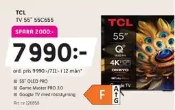 Elon TCL Tv 55" 55c655 erbjuda