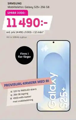 Elon SAMSUNG Mobiltelefon galaxy s25+ 256 gb erbjuda