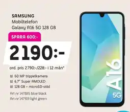 SAMSUNG Mobiltelefon galaxy a16 5g 128 gb