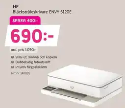 Elon HP Bläckstråleskrivare envy 6120e erbjuda